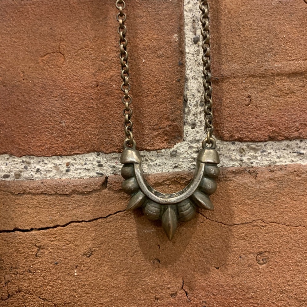 Pamela Love Tribal small spike bronze necklace